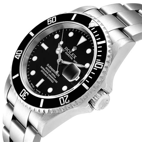 rolex submariner stainless steel black.